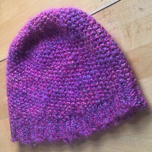 🍇 Cozy Hand-Textured Berry Beanie – One of a Kind!